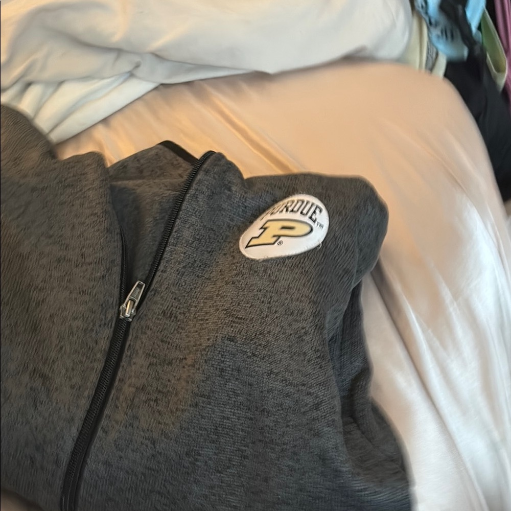 Purdue Gray Zip-Up Jacket